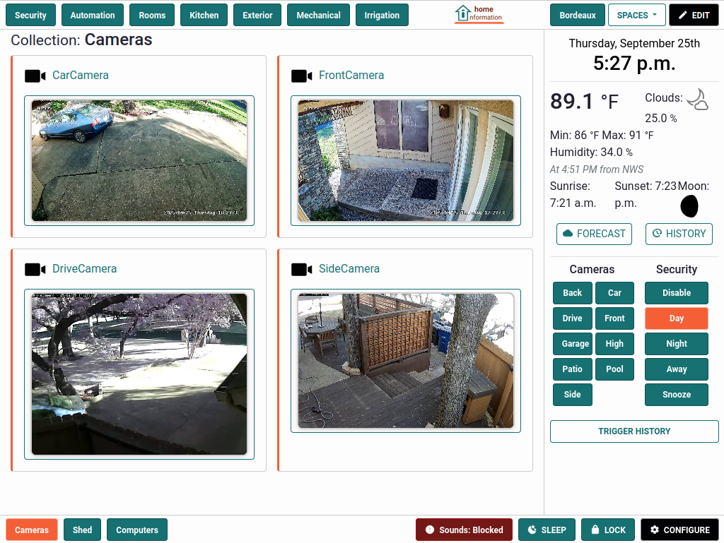 Cameras View Screenshot